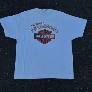 Harley-Davidson White Graphic Tee for Men